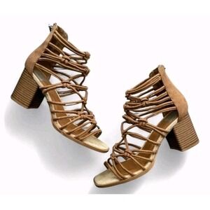 DV Dolce Vita Adira Strappy Knot Suede Sandal Womens Sz 9 Block Heel- Urban Chic